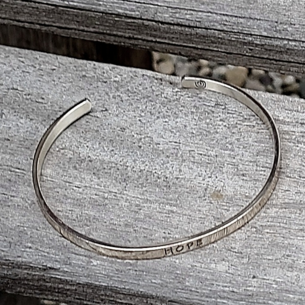 Love This Life Silver Cuff Bracelet